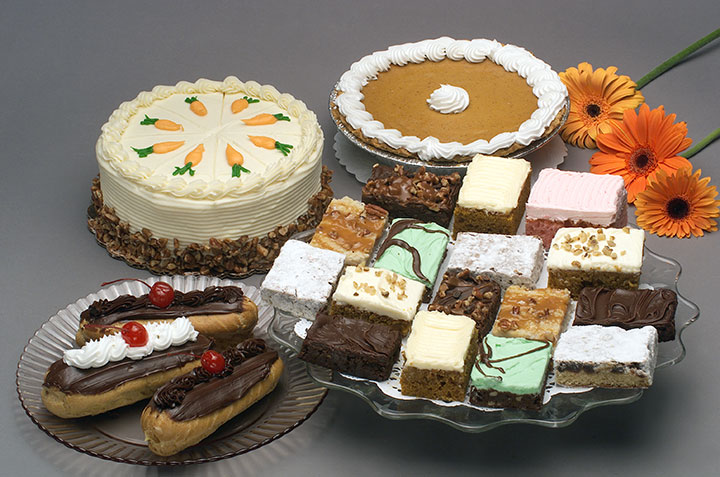 Assorted cookies and bars displayed in the bakery section at Super One Foods.