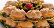 Mini sandwich platter with assorted sandwiches