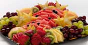 Seasonal fruit platter with a variety of fresh fruits