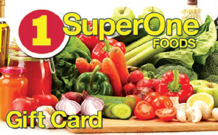 Super One Foods Gift Card Vegetables Design