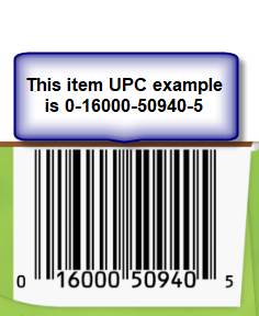 Example of a UPC barcode